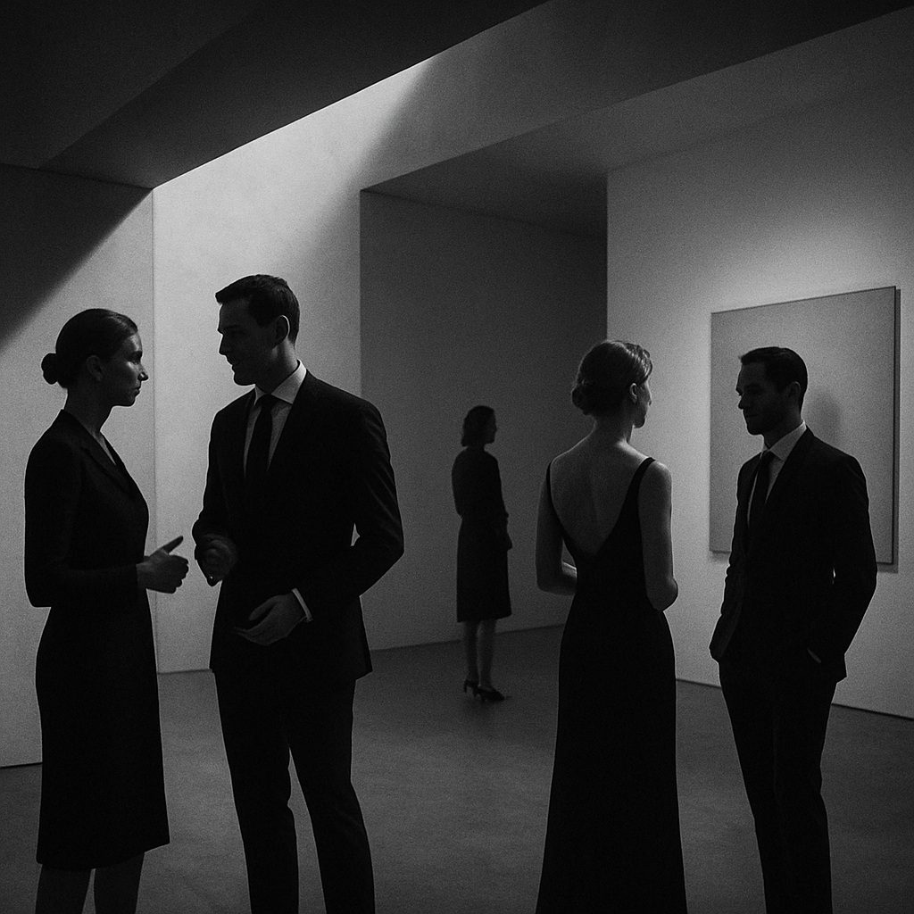 Sophisticated brand launch event in a minimalist gallery space